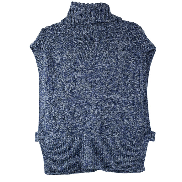 Veronica Beard Collina Vest Women's size M/L Blue Wool Silk Cable Knit Sweater - Picture 7 of 8